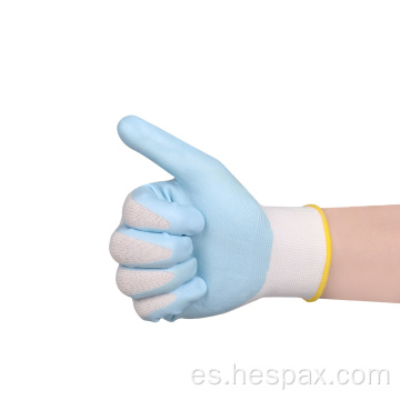 Hespax Anti Aceite Construcción de guantes con recubrimiento de látex